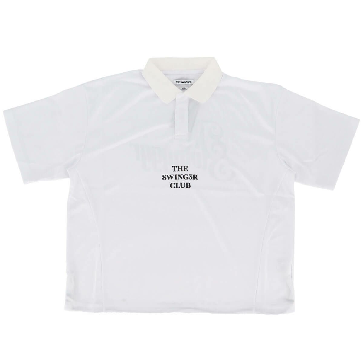 ザ スウィンガー THE SWINGGGR　メンズ SWG ロゴプリント 半袖 ポロシャツ 0125-SWG-CT002 WHITE　2025年モデル