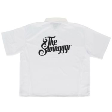 ザ スウィンガー THE SWINGGGR　メンズ SWG ロゴプリント 半袖 ポロシャツ 0125-SWG-CT002 WHITE　2025年モデル 詳細2