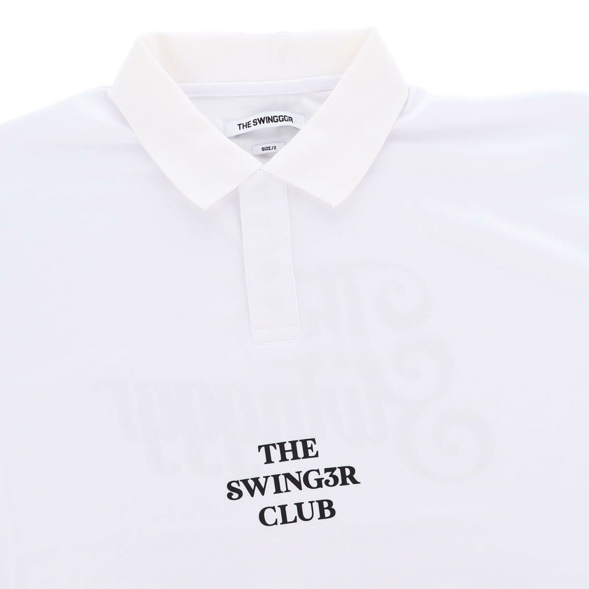 ザ スウィンガー THE SWINGGGR　メンズ SWG ロゴプリント 半袖 ポロシャツ 0125-SWG-CT002 WHITE　2025年モデル 詳細3
