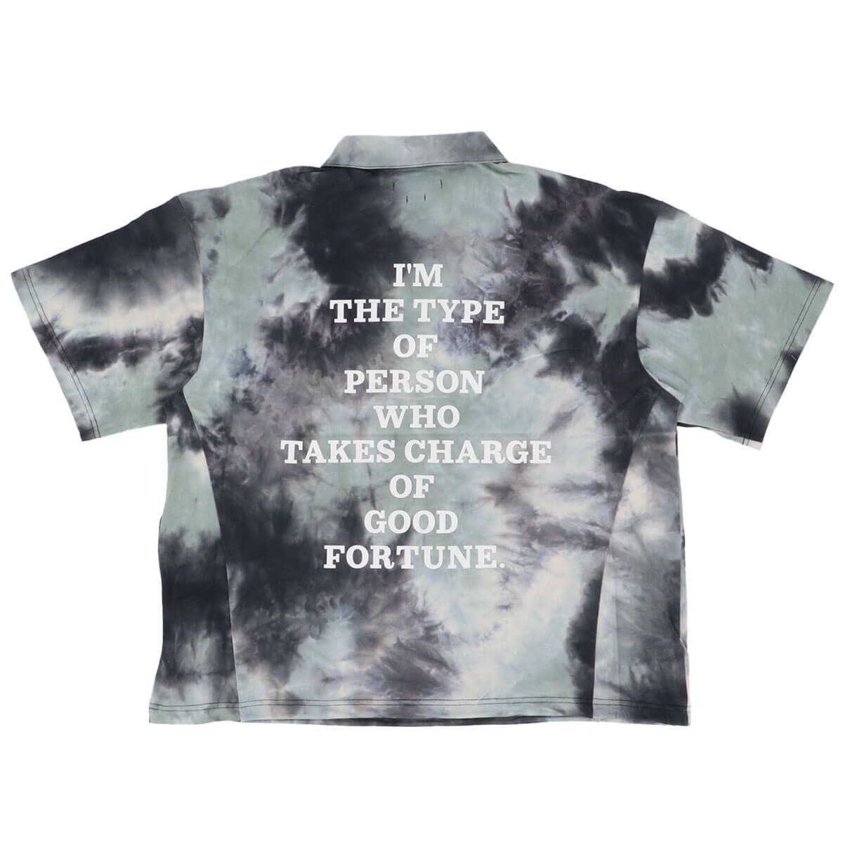 ザ スウィンガー THE SWINGGGR　メンズ TIE DYE ロゴプリント 半袖 ポロシャツ 0125-SWG-CT003 BLACK　2025年モデル 詳細2