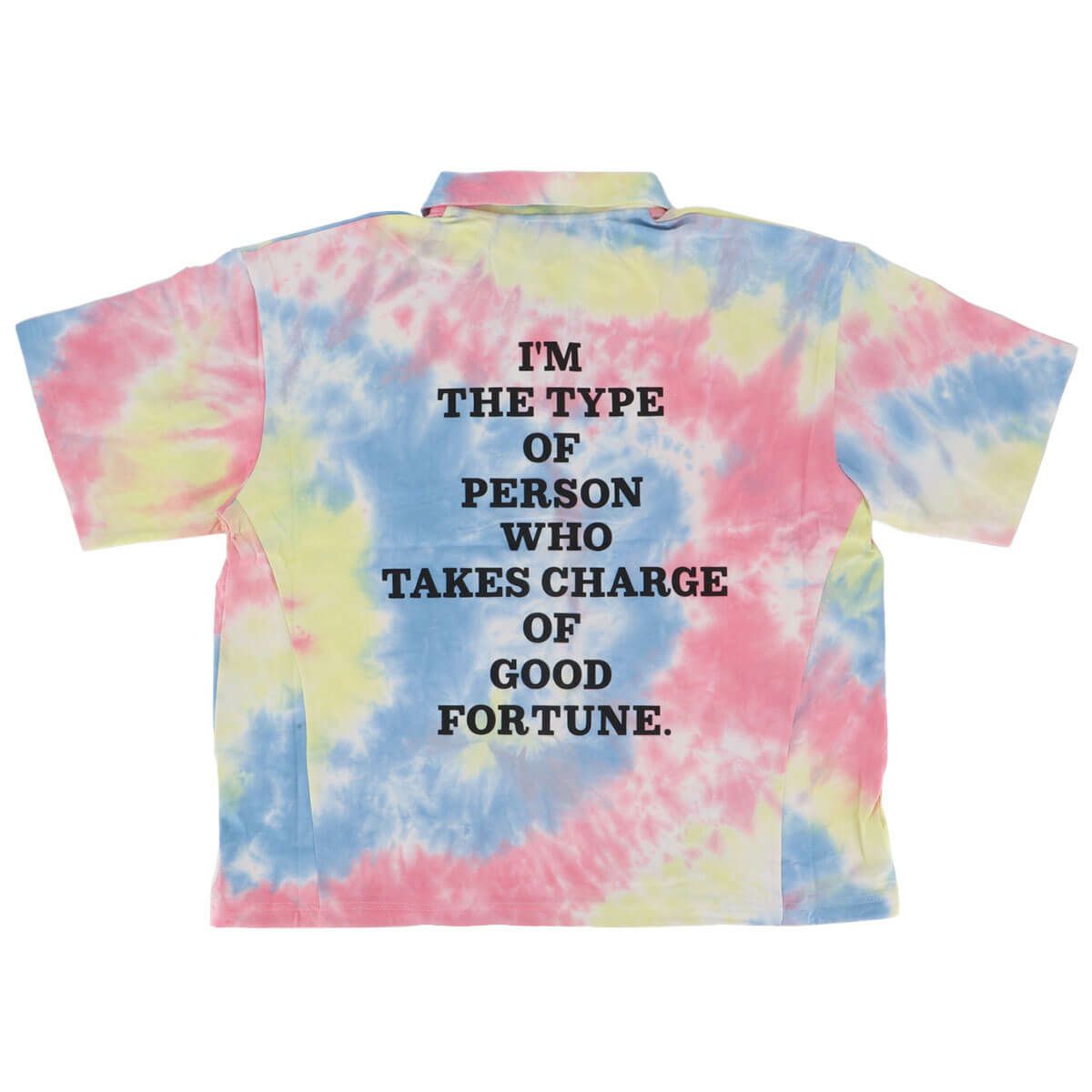 ザ スウィンガー THE SWINGGGR　メンズ TIE DYE ロゴプリント 半袖 ポロシャツ 0125-SWG-CT003 YELLOW　2025年モデル 詳細2