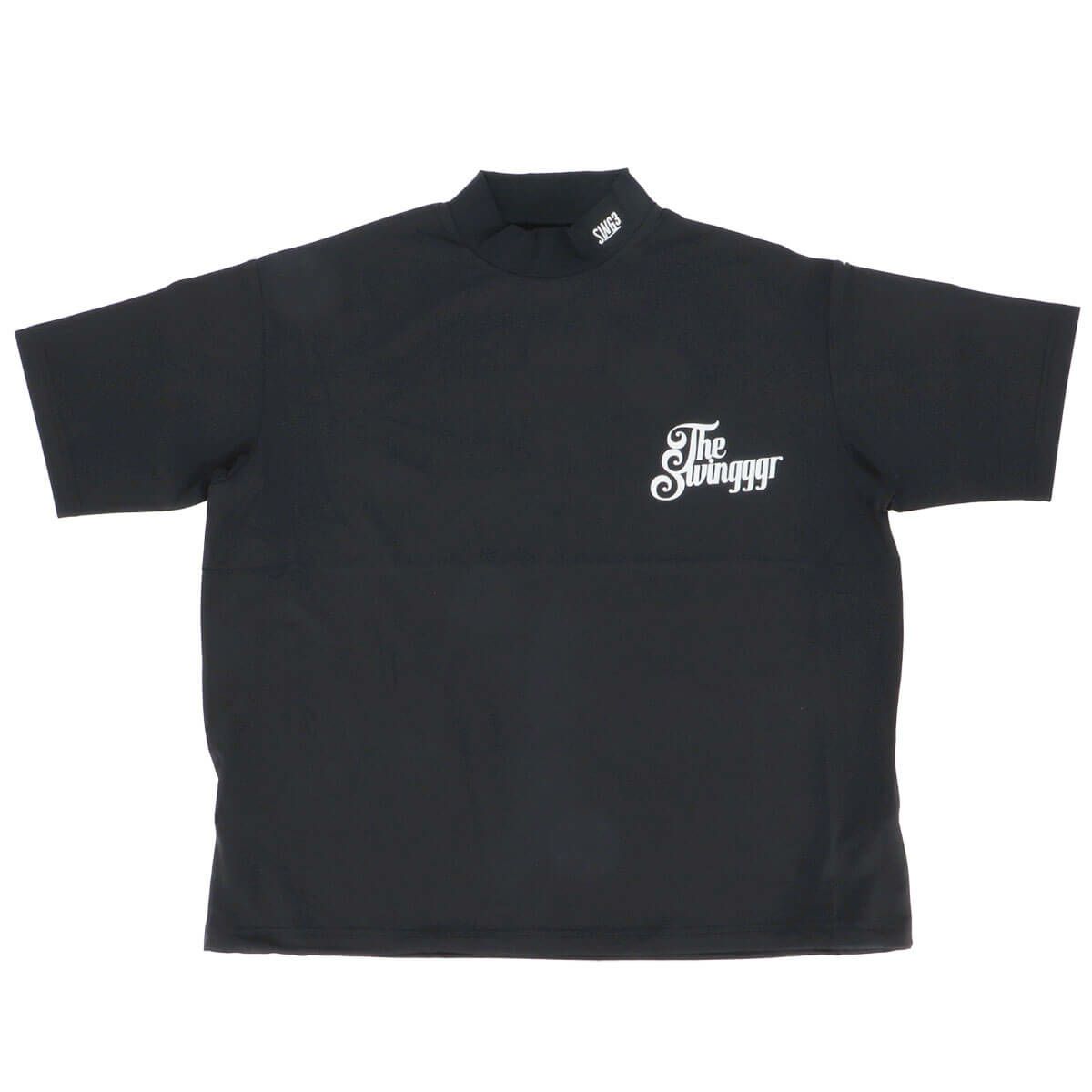 ザ スウィンガー THE SWINGGGR　メンズ SWG ロゴプリント 半袖 モックネックシャツ 0125-SWG-CT006 BLACK　2025年モデル