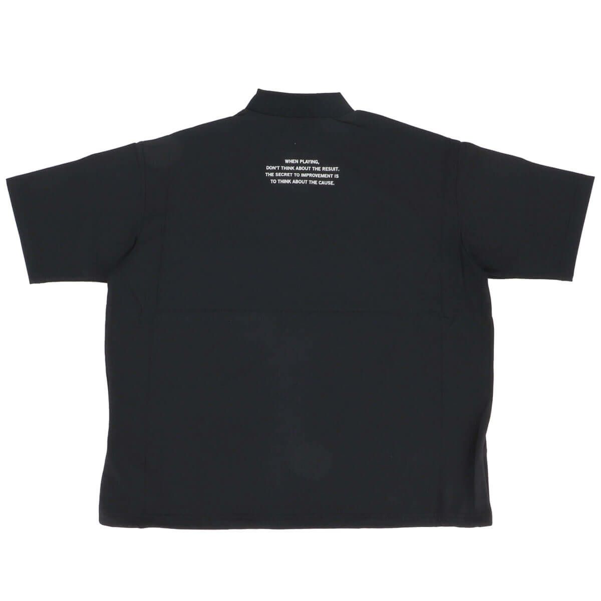 ザ スウィンガー THE SWINGGGR　メンズ SWG ロゴプリント 半袖 モックネックシャツ 0125-SWG-CT006 BLACK　2025年モデル 詳細2