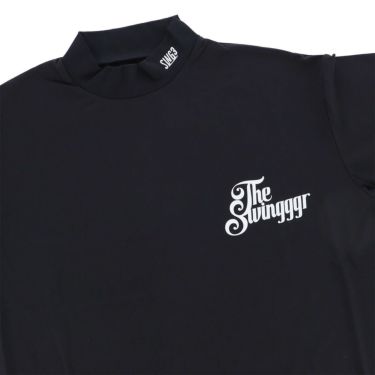 ザ スウィンガー THE SWINGGGR　メンズ SWG ロゴプリント 半袖 モックネックシャツ 0125-SWG-CT006 BLACK　2025年モデル 詳細3