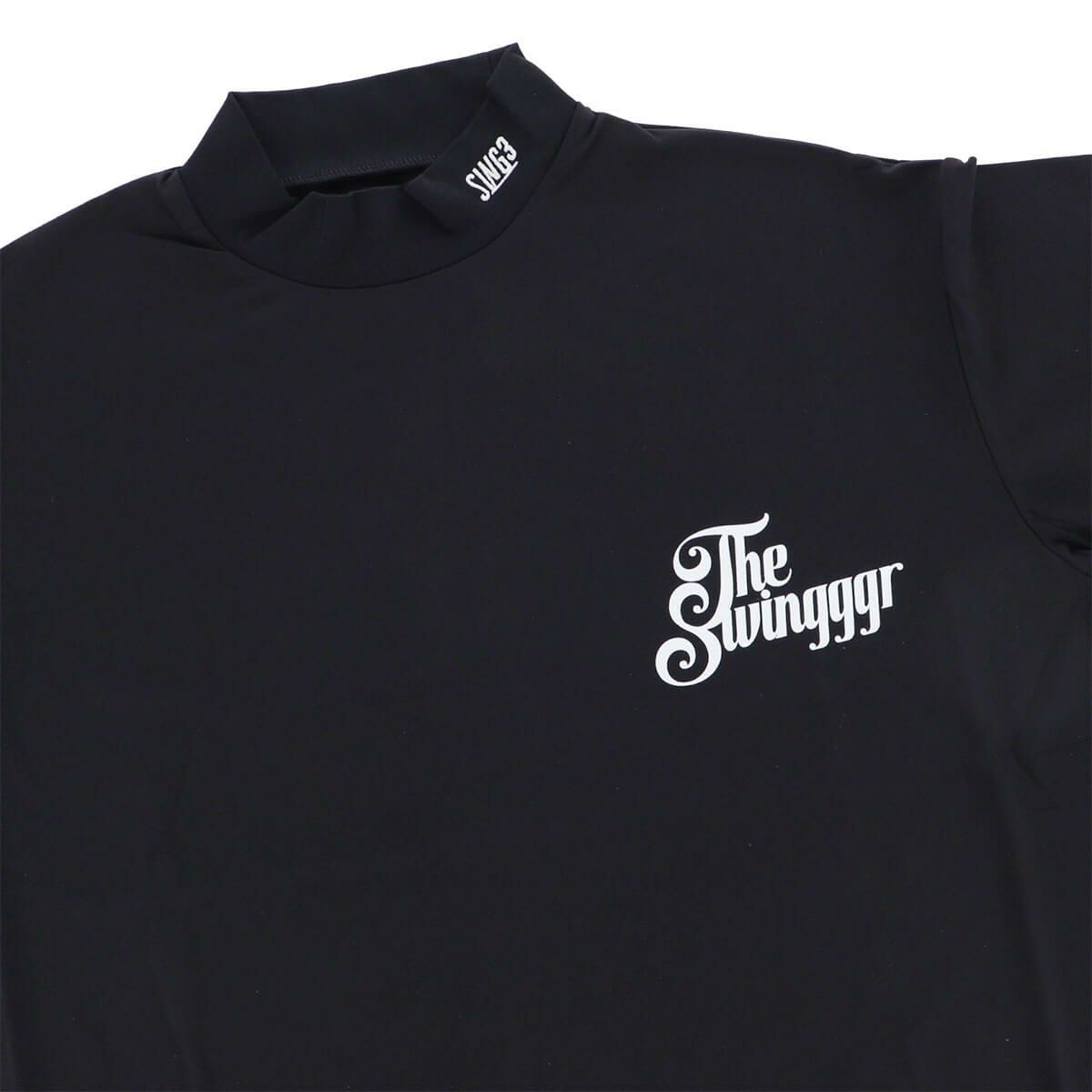 ザ スウィンガー THE SWINGGGR　メンズ SWG ロゴプリント 半袖 モックネックシャツ 0125-SWG-CT006 BLACK　2025年モデル 詳細3