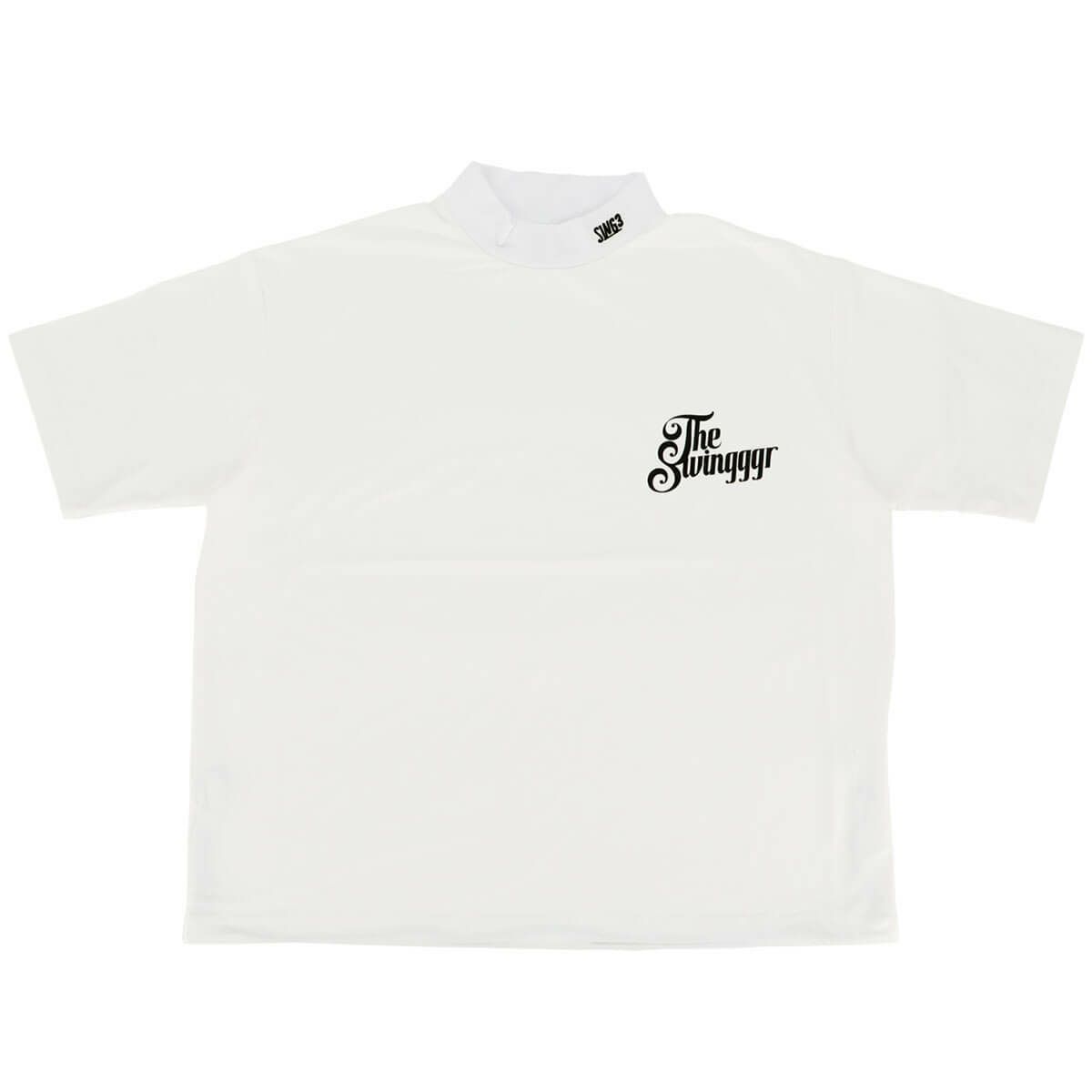 ザ スウィンガー THE SWINGGGR　メンズ SWG ロゴプリント 半袖 モックネックシャツ 0125-SWG-CT006 WHITE　2025年モデル