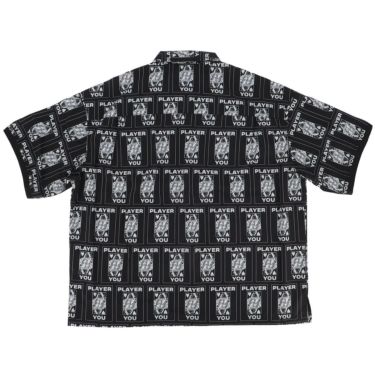 ザ スウィンガー THE SWINGGGR　メンズ TRUMP 総柄プリント 半袖 ポロシャツ 0125-SWG-SH001 BLACK　2025年モデル 詳細2