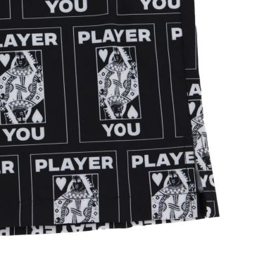 ザ スウィンガー THE SWINGGGR　メンズ TRUMP 総柄プリント 半袖 ポロシャツ 0125-SWG-SH001 BLACK　2025年モデル 詳細6