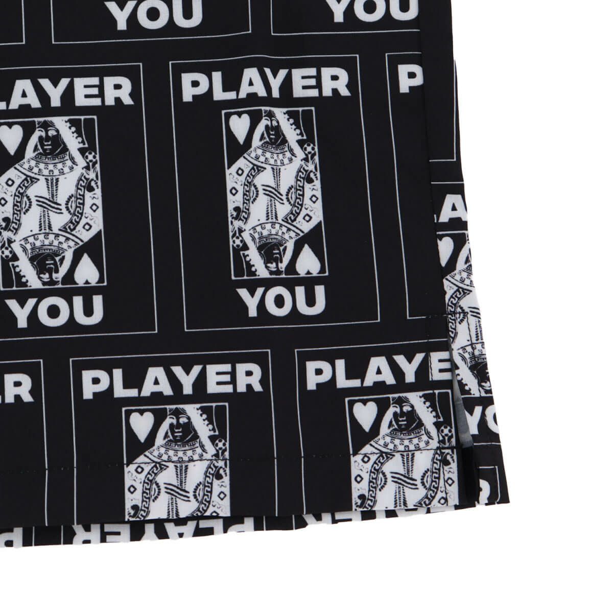 ザ スウィンガー THE SWINGGGR　メンズ TRUMP 総柄プリント 半袖 ポロシャツ 0125-SWG-SH001 BLACK　2025年モデル 詳細6