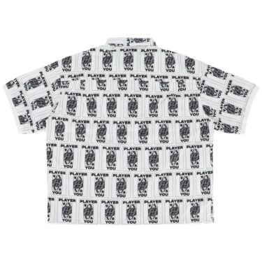 ザ スウィンガー THE SWINGGGR　メンズ TRUMP 総柄プリント 半袖 ポロシャツ 0125-SWG-SH001 WHITE　2025年モデル 詳細2