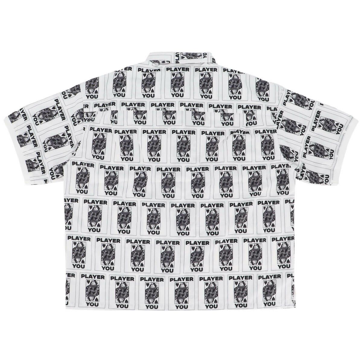 ザ スウィンガー THE SWINGGGR　メンズ TRUMP 総柄プリント 半袖 ポロシャツ 0125-SWG-SH001 WHITE　2025年モデル 詳細2