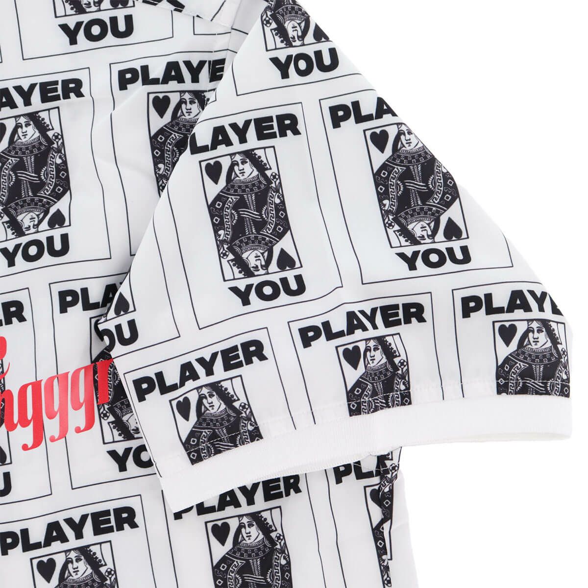 ザ スウィンガー THE SWINGGGR　メンズ TRUMP 総柄プリント 半袖 ポロシャツ 0125-SWG-SH001 WHITE　2025年モデル 詳細5