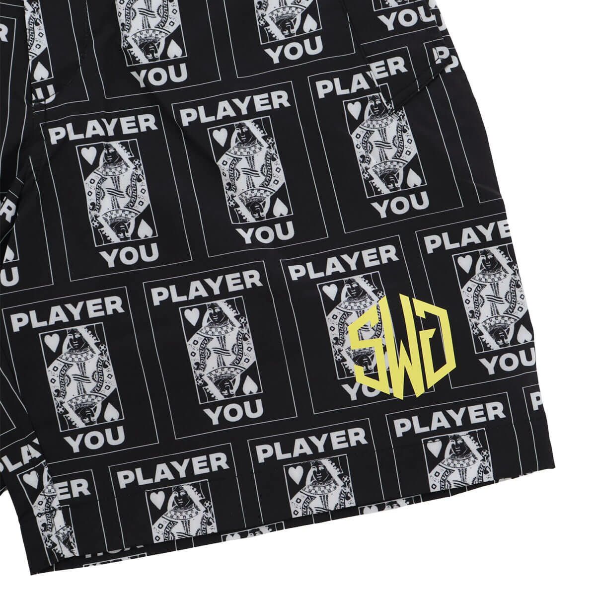 ザ スウィンガー THE SWINGGGR　メンズ TRUMP 総柄プリント ショートパンツ 0125-SWG-PT001 BLACK　2025年モデル 詳細6