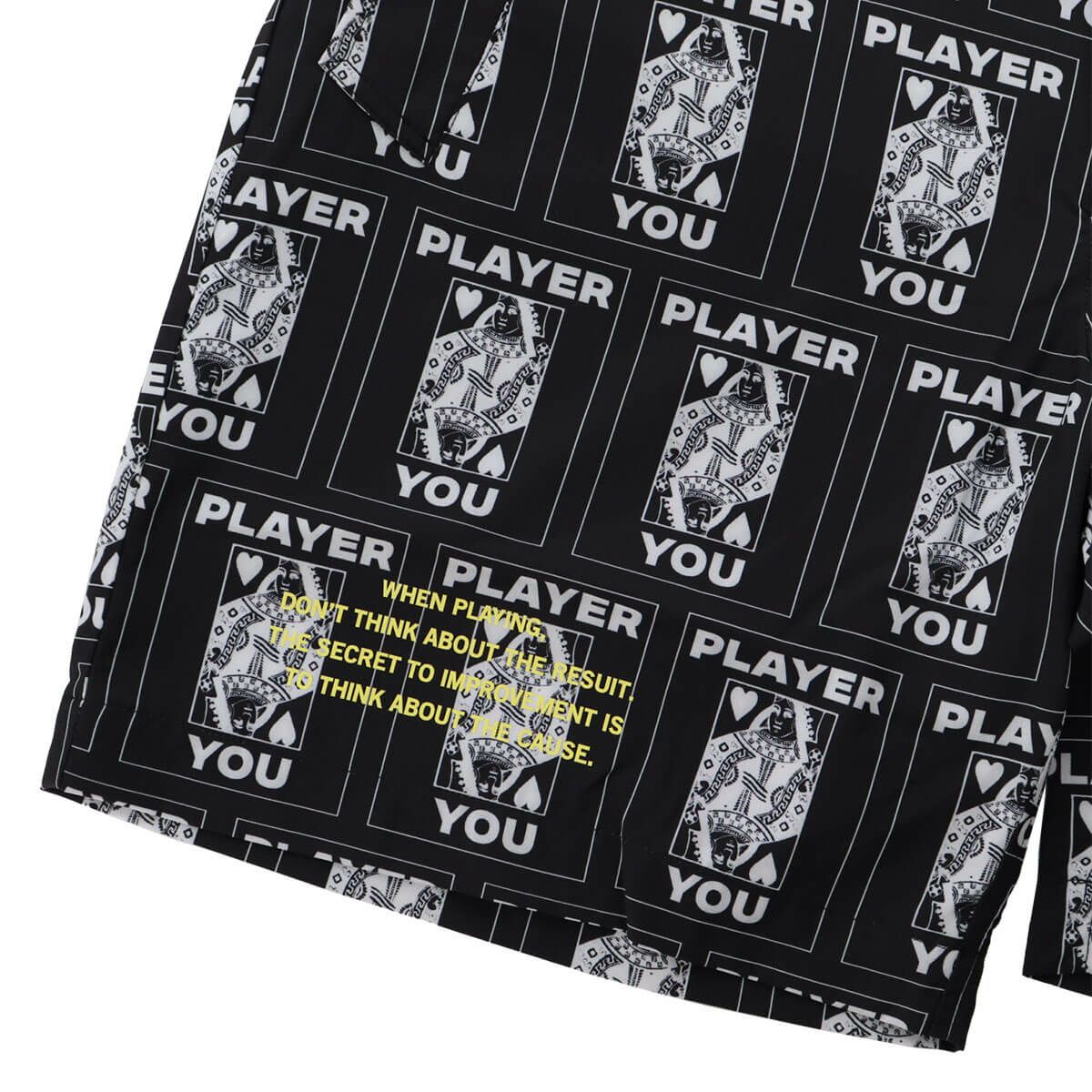 ザ スウィンガー THE SWINGGGR　メンズ TRUMP 総柄プリント ショートパンツ 0125-SWG-PT001 BLACK　2025年モデル 詳細7