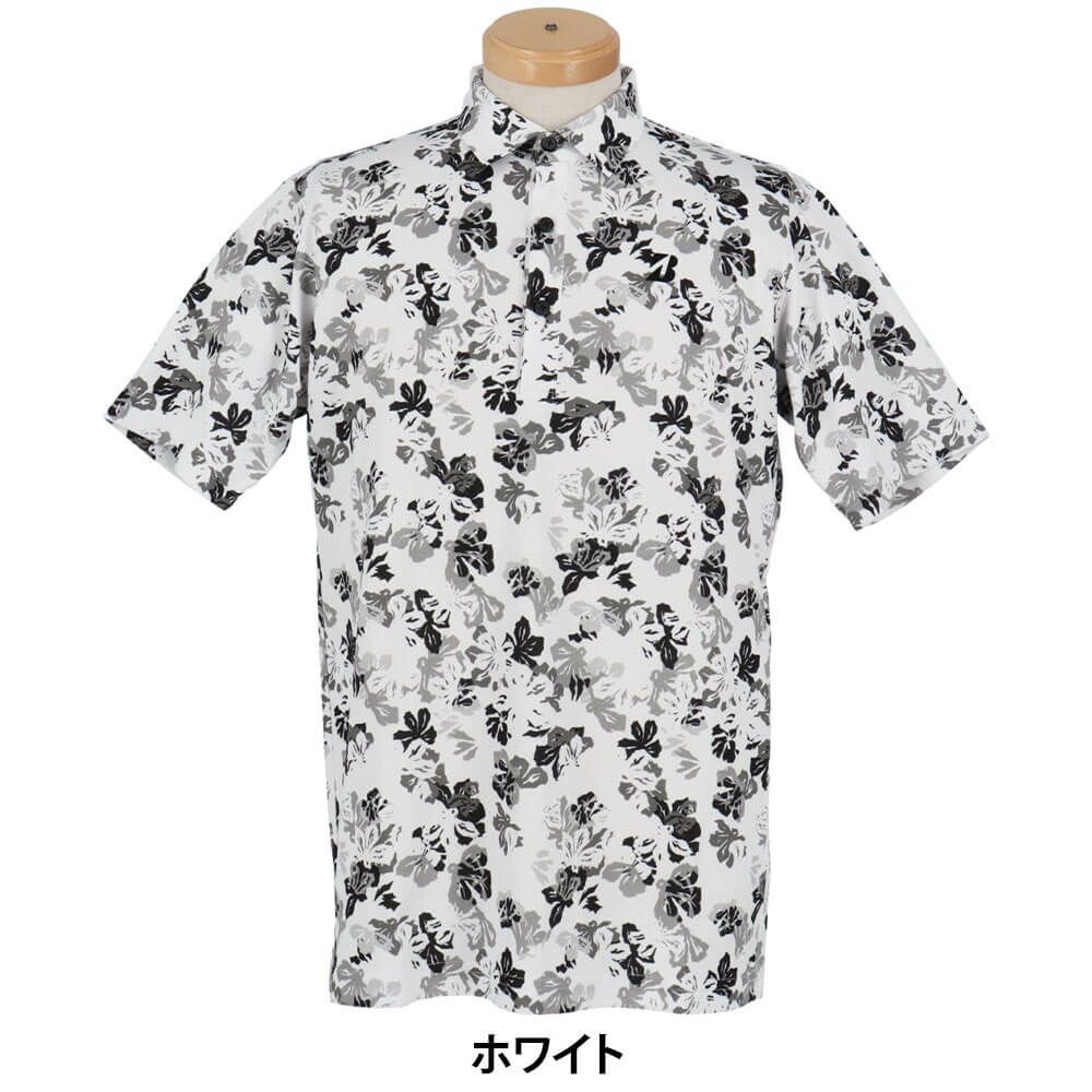 ブリヂストンゴルフ　メンズ 花柄 総柄 半袖ポロシャツ 3GE02A　2025年モデル 詳細1