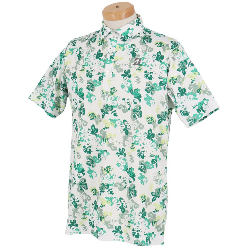 ブリヂストンゴルフ　メンズ 花柄 総柄 半袖ポロシャツ 3GE02A　2025年モデル 詳細6