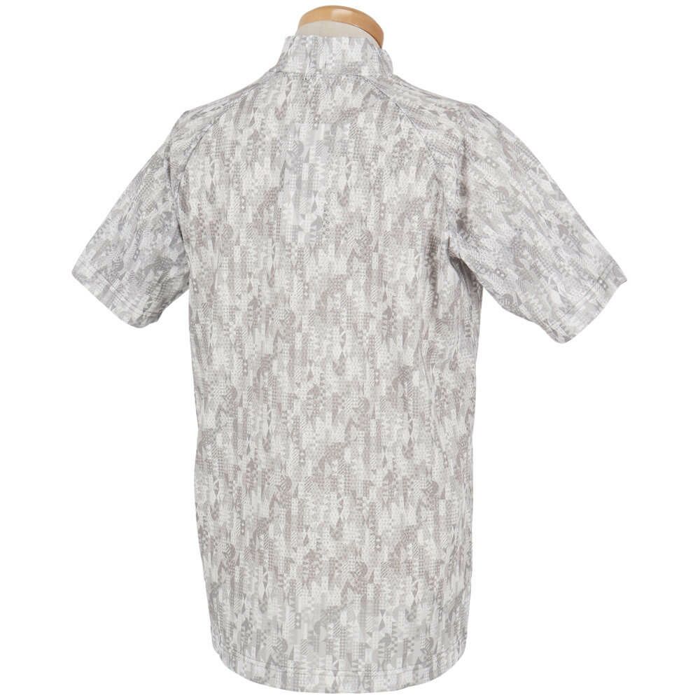 ブリヂストンゴルフ　メンズ ベンチレーション 幾何学柄 半袖 モックネックシャツ 3GE05A　2025年モデル 詳細2