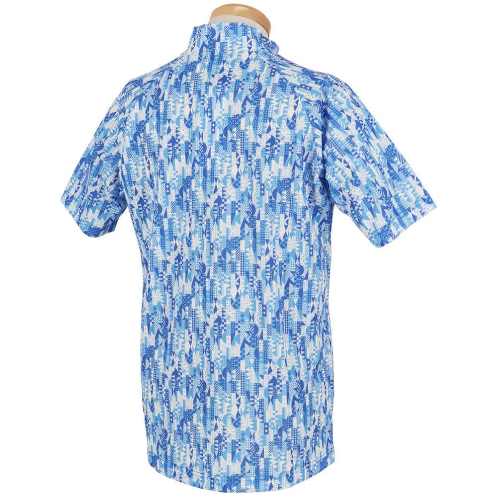 ブリヂストンゴルフ　メンズ ベンチレーション 幾何学柄 半袖 モックネックシャツ 3GE05A　2025年モデル 詳細5