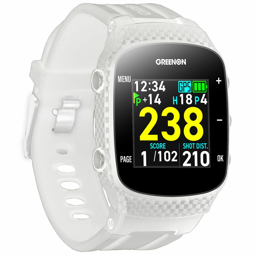 グリーンオン ザ・ゴルフウォッチ THE GOLF WATCH GN101　腕時計型 GPSゴルフナビ　ホワイト ホワイト