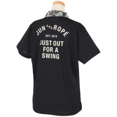 ジュン アンド ロペ JUN ＆ ROPE　レディース チェッカーボード衿 バックプリント 半袖 ポロシャツ ERM25150　2025年モデル 詳細6