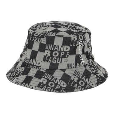 ジュン アンド ロペ JUN ＆ ROPE　レディース チェッカーボードジャガード バケットハット ERU15150 01 ブラック　2025年モデル ブラック