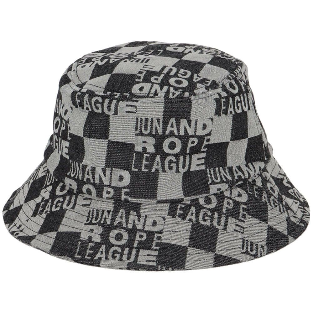 ジュン アンド ロペ JUN ＆ ROPE　レディース チェッカーボードジャガード バケットハット ERU15150 01 ブラック　2025年モデル ブラック 詳細2
