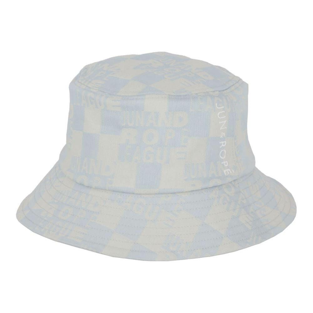 ジュン アンド ロペ JUN ＆ ROPE　レディース チェッカーボードジャガード バケットハット ERU15150 48 サックス　2025年モデル サックス
