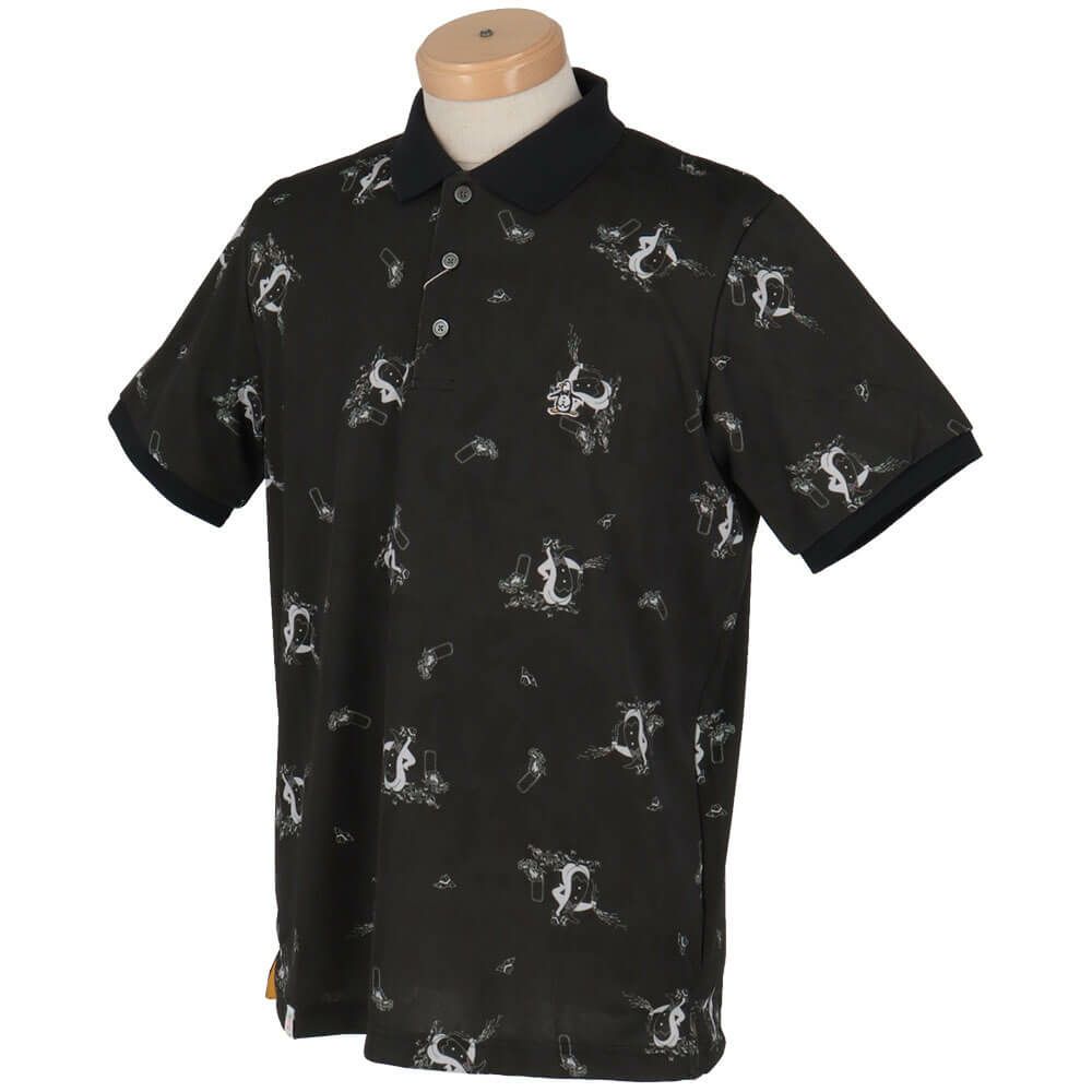 マンシングウェア Munsingwear　メンズ 総柄ジャカード×ペンギン総柄プリント 半袖 ポロシャツ MG5SHS53M　2025年モデル 詳細3