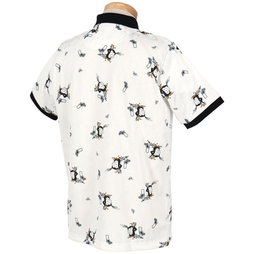 マンシングウェア Munsingwear　メンズ 総柄ジャカード×ペンギン総柄プリント 半袖 ポロシャツ MG5SHS53M　2025年モデル 詳細4