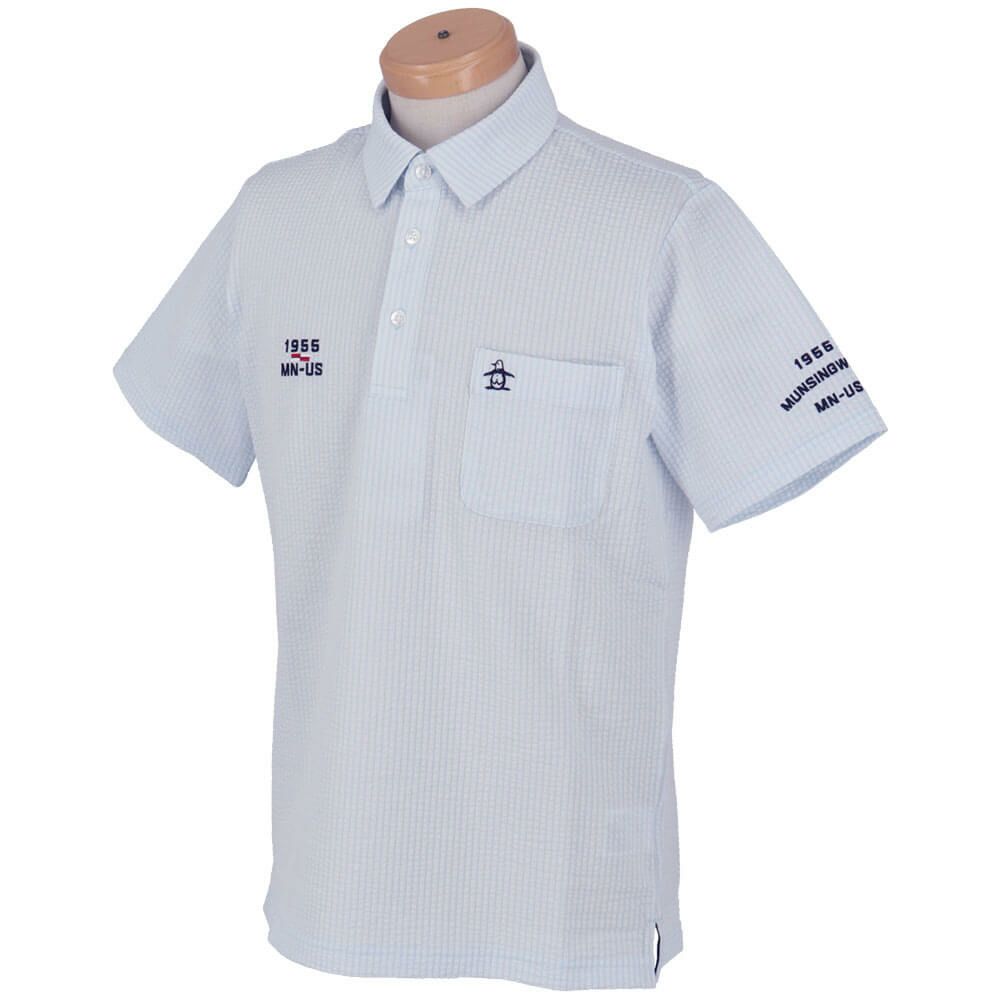 マンシングウェア Munsingwear　メンズ ストライプ サッカー 半袖 ポロシャツ MG5SHS83M　2025年モデル 詳細7