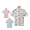 マンシングウェア Munsingwear　メンズ マルチロゴ総柄プリント 半袖 ポロシャツ MG5SHS84M　2025年モデル