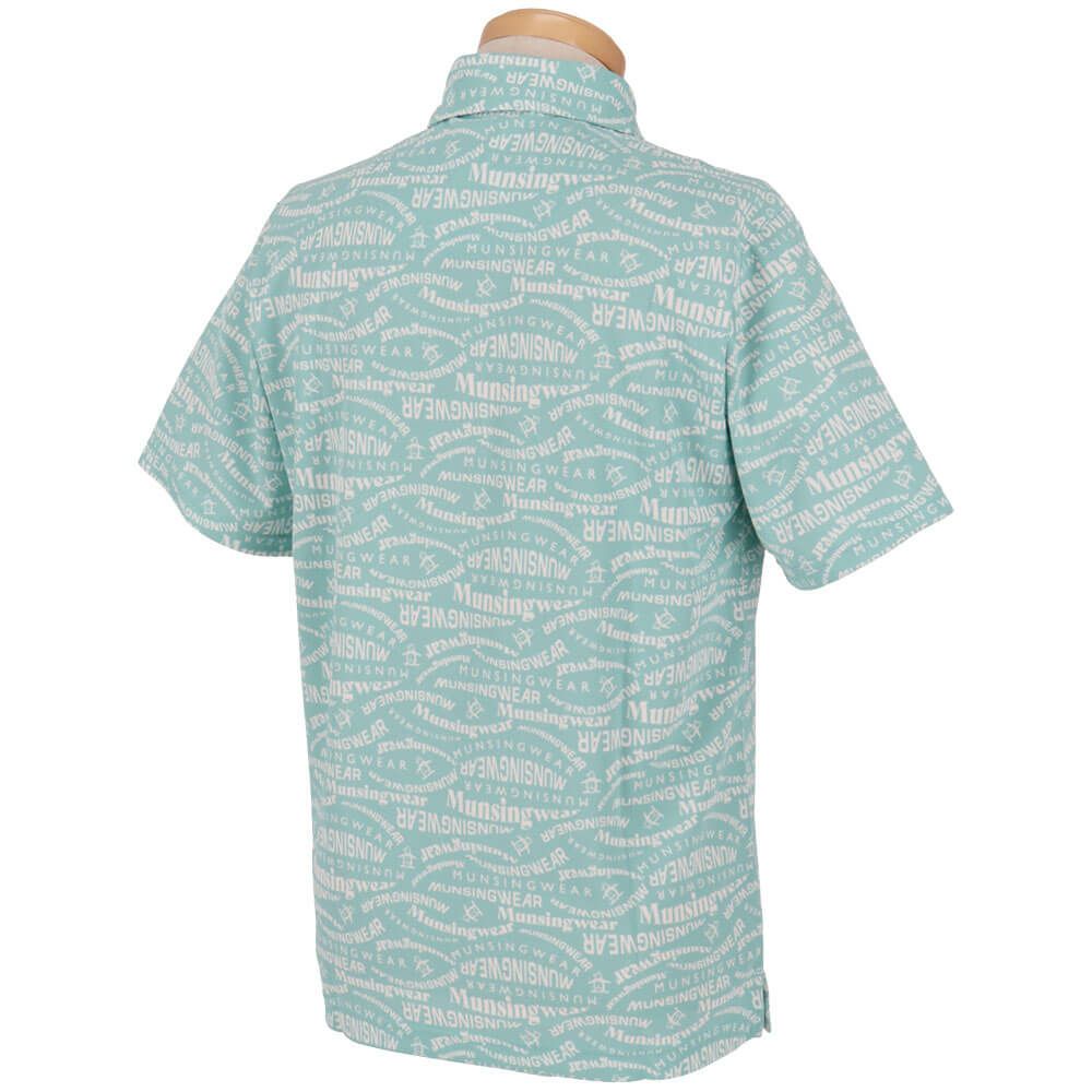 マンシングウェア Munsingwear　メンズ マルチロゴ総柄プリント 半袖 ポロシャツ MG5SHS84M　2025年モデル 詳細2