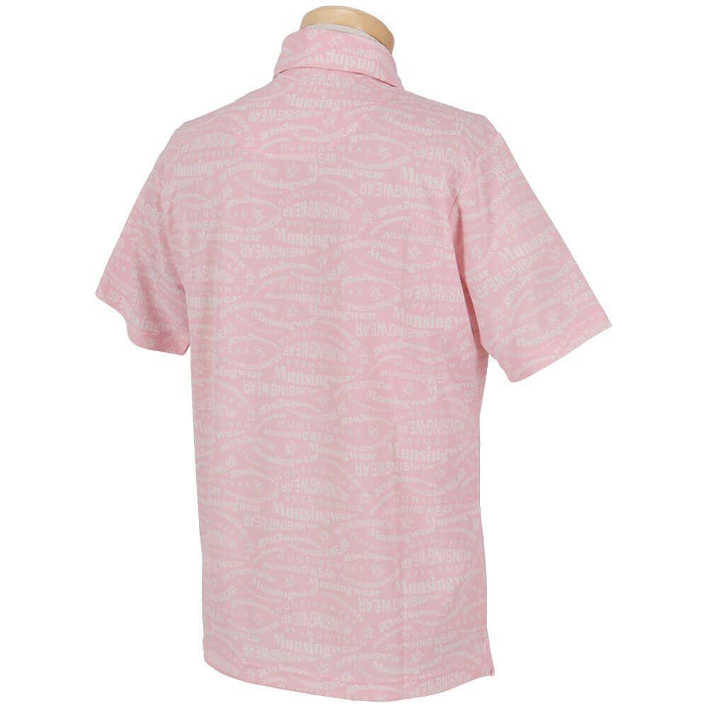 マンシングウェア Munsingwear　メンズ マルチロゴ総柄プリント 半袖 ポロシャツ MG5SHS84M　2025年モデル 詳細4