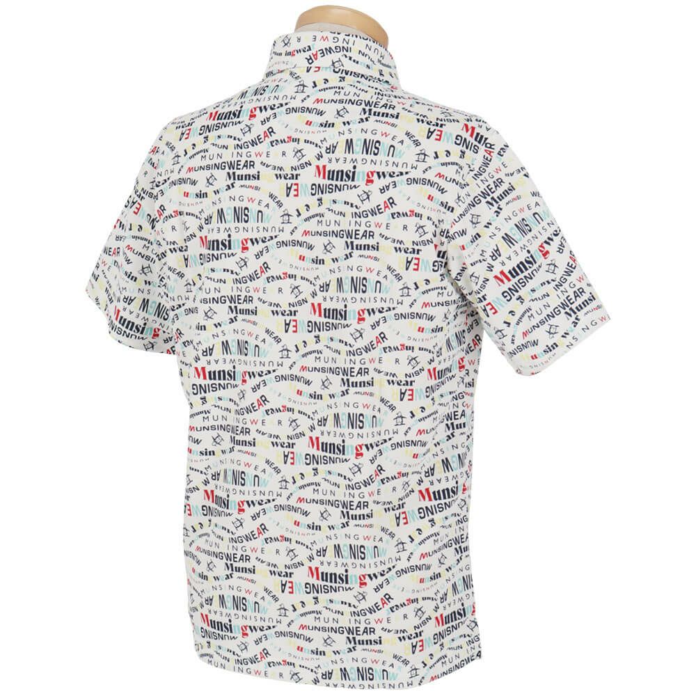 マンシングウェア Munsingwear　メンズ マルチロゴ総柄プリント 半袖 ポロシャツ MG5SHS84M　2025年モデル 詳細6