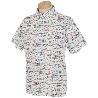 マンシングウェア Munsingwear　メンズ マルチロゴ総柄プリント 半袖 ポロシャツ MG5SHS84M　2025年モデル 詳細7