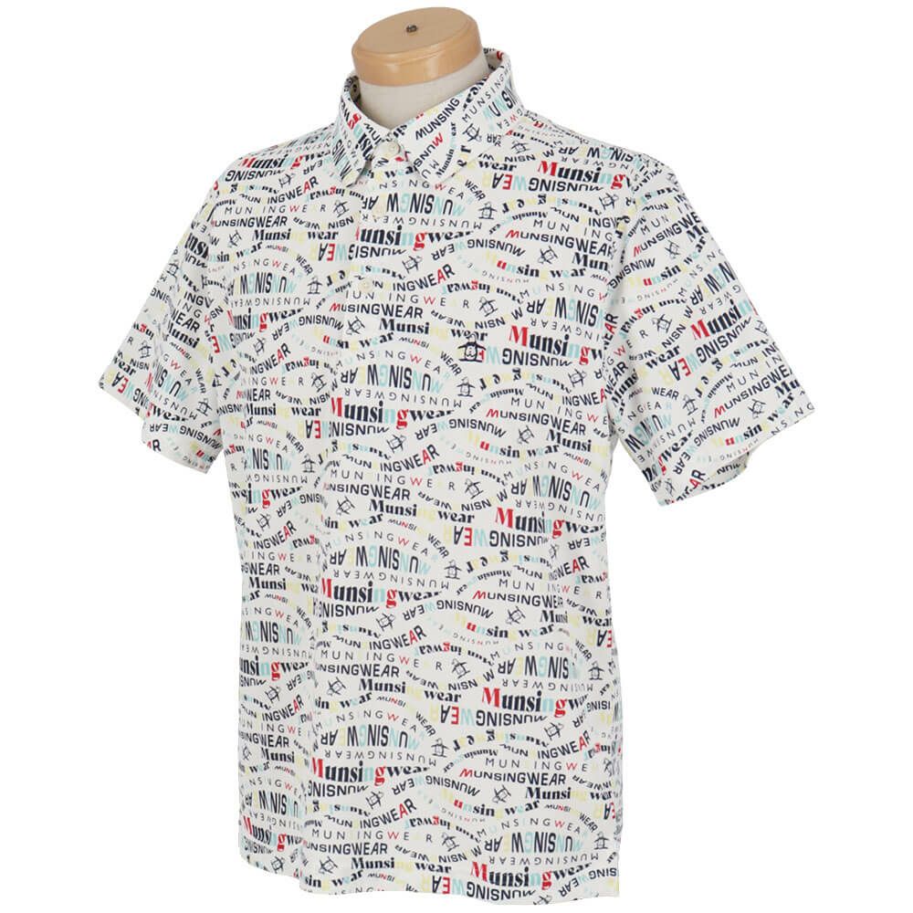 マンシングウェア Munsingwear　メンズ マルチロゴ総柄プリント 半袖 ポロシャツ MG5SHS84M　2025年モデル 詳細7