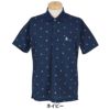 マンシングウェア Munsingwear　メンズ 飛び柄プリント 半袖 ポロシャツ MG5SHS87M　2025年モデル ネイビー