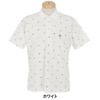 マンシングウェア Munsingwear　メンズ 飛び柄プリント 半袖 ポロシャツ MG5SHS87M　2025年モデル ホワイト