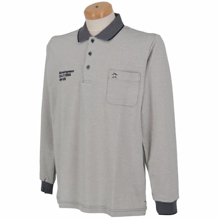 マンシングウェア Munsingwear メンズ ドット鹿の子 長袖 ポロシャツ