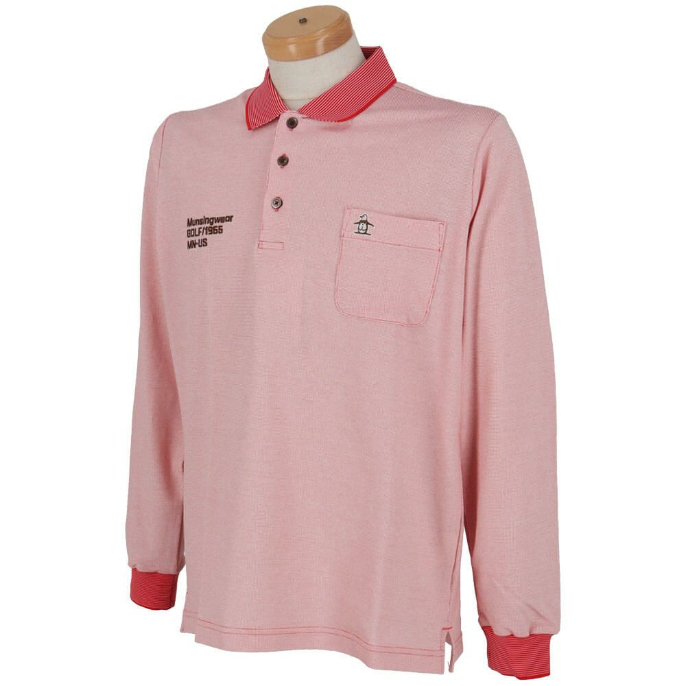 マンシングウェア Munsingwear　メンズ ドット鹿の子 長袖 ポロシャツ MG5SLS82M　2025年モデル 詳細5