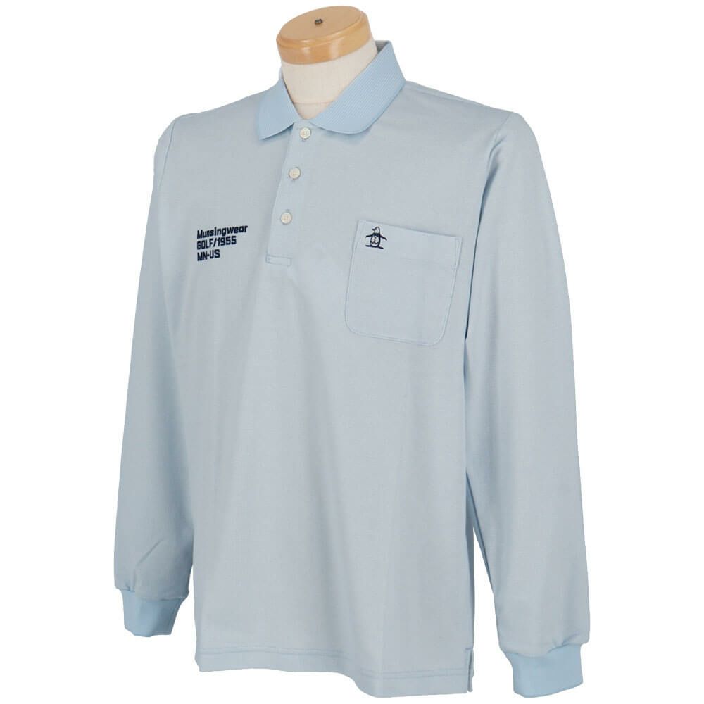 マンシングウェア Munsingwear　メンズ ドット鹿の子 長袖 ポロシャツ MG5SLS82M　2025年モデル 詳細7