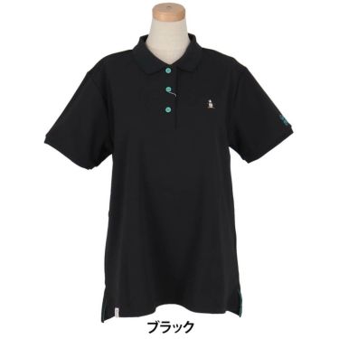 マンシングウェア Munsingwear　レディース 鹿の子 半袖 ポロシャツ MG5SHS54L　2025年モデル ブラック