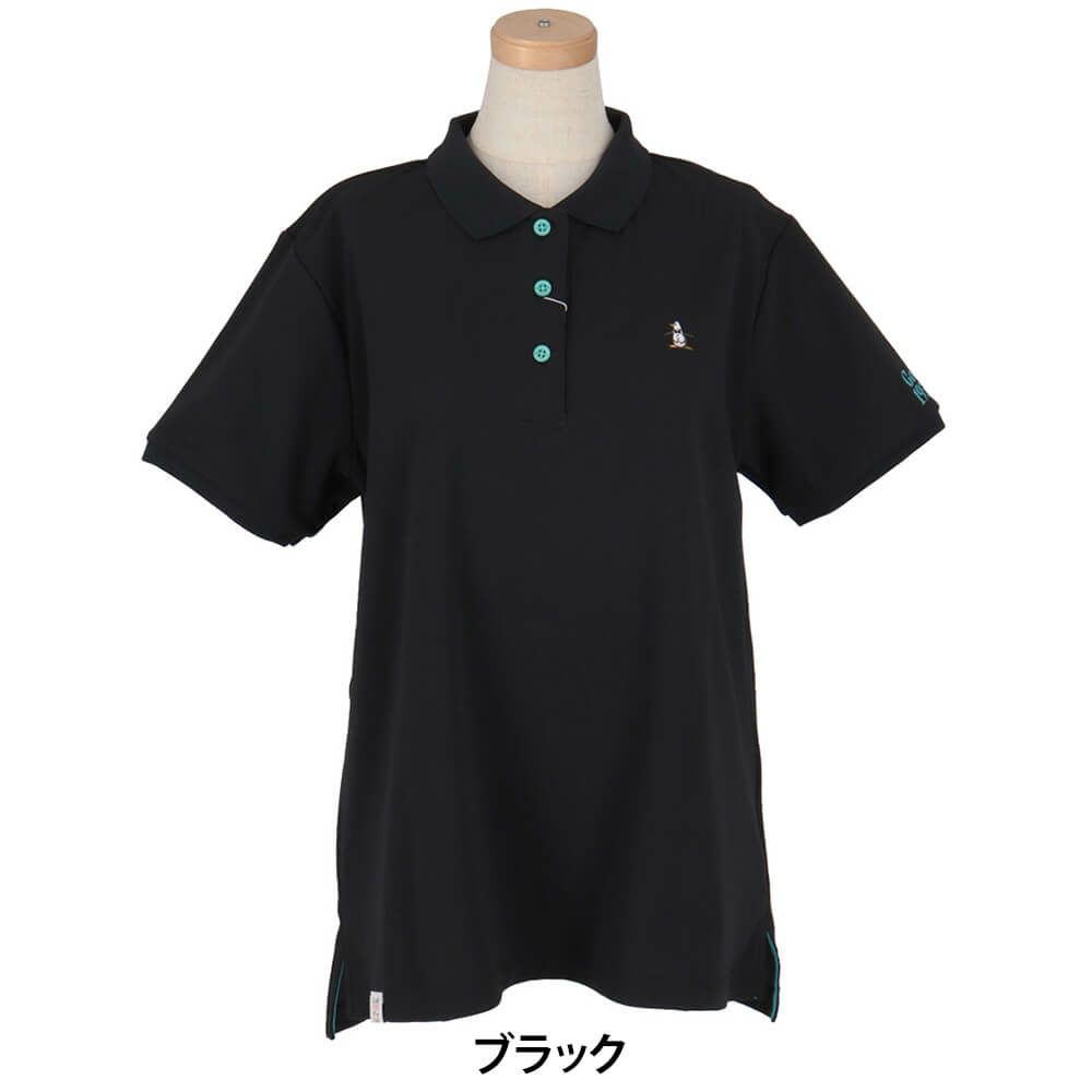 マンシングウェア Munsingwear　レディース 鹿の子 半袖 ポロシャツ MG5SHS54L　2025年モデル ブラック