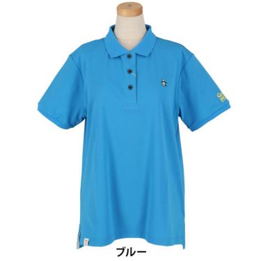 マンシングウェア Munsingwear　レディース 鹿の子 半袖 ポロシャツ MG5SHS54L　2025年モデル ブルー