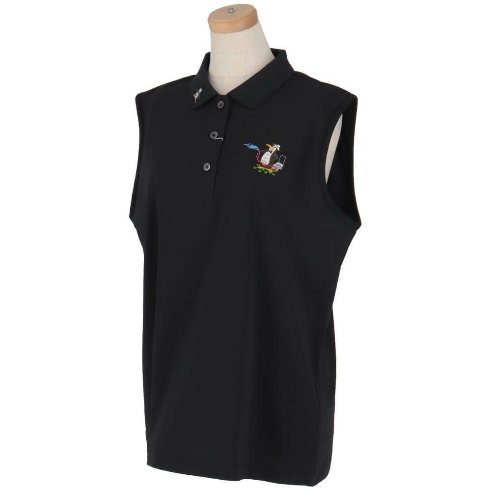 マンシングウェア Munsingwear　レディース 鹿の子 ノースリーブ ポロシャツ MG5SHS57L　2025年モデル 詳細3