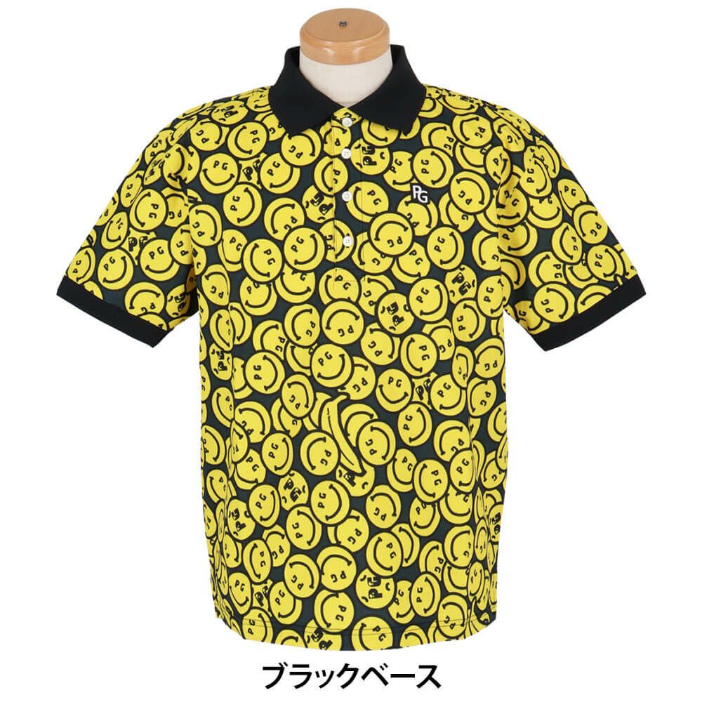 パーリーゲイツ PEARLY GATES　メンズ バナナPG SMILE柄 ジャージ 半袖 ポロシャツ 053-5160415　2025年モデル 詳細2