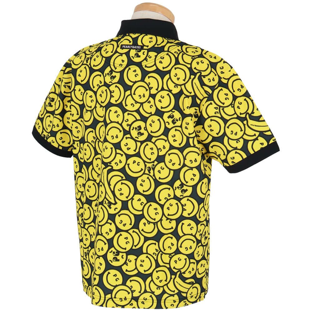 パーリーゲイツ PEARLY GATES　メンズ バナナPG SMILE柄 ジャージ 半袖 ポロシャツ 053-5160415　2025年モデル 詳細3