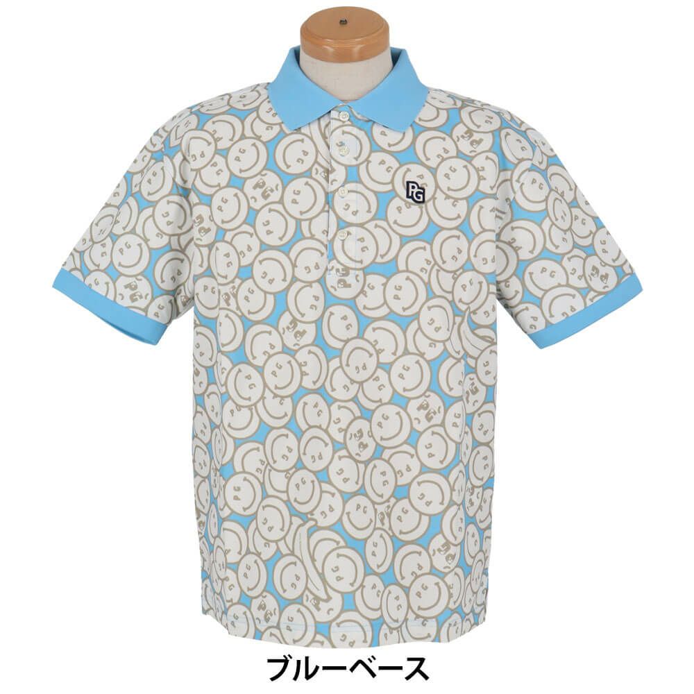 パーリーゲイツ PEARLY GATES　メンズ バナナPG SMILE柄 ジャージ 半袖 ポロシャツ 053-5160415　2025年モデル 詳細5