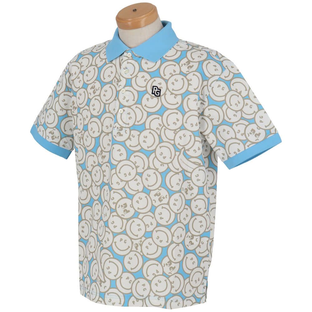 パーリーゲイツ PEARLY GATES　メンズ バナナPG SMILE柄 ジャージ 半袖 ポロシャツ 053-5160415　2025年モデル 詳細7