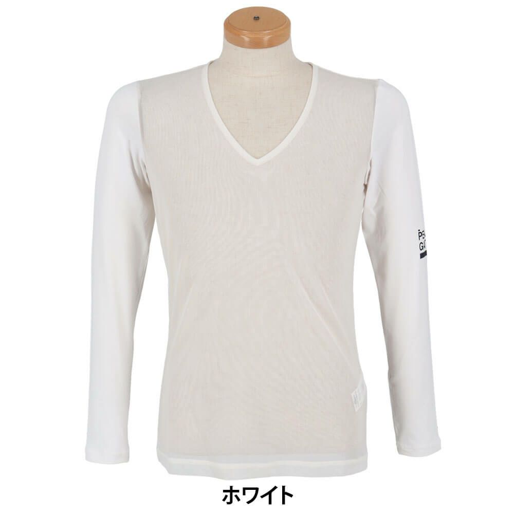 パーリーゲイツ PEARLY GATES　メンズ E/ハイマルチFDベア天竺 Vネック 長袖 インナーシャツ 053-5166405　2025年モデル 詳細2